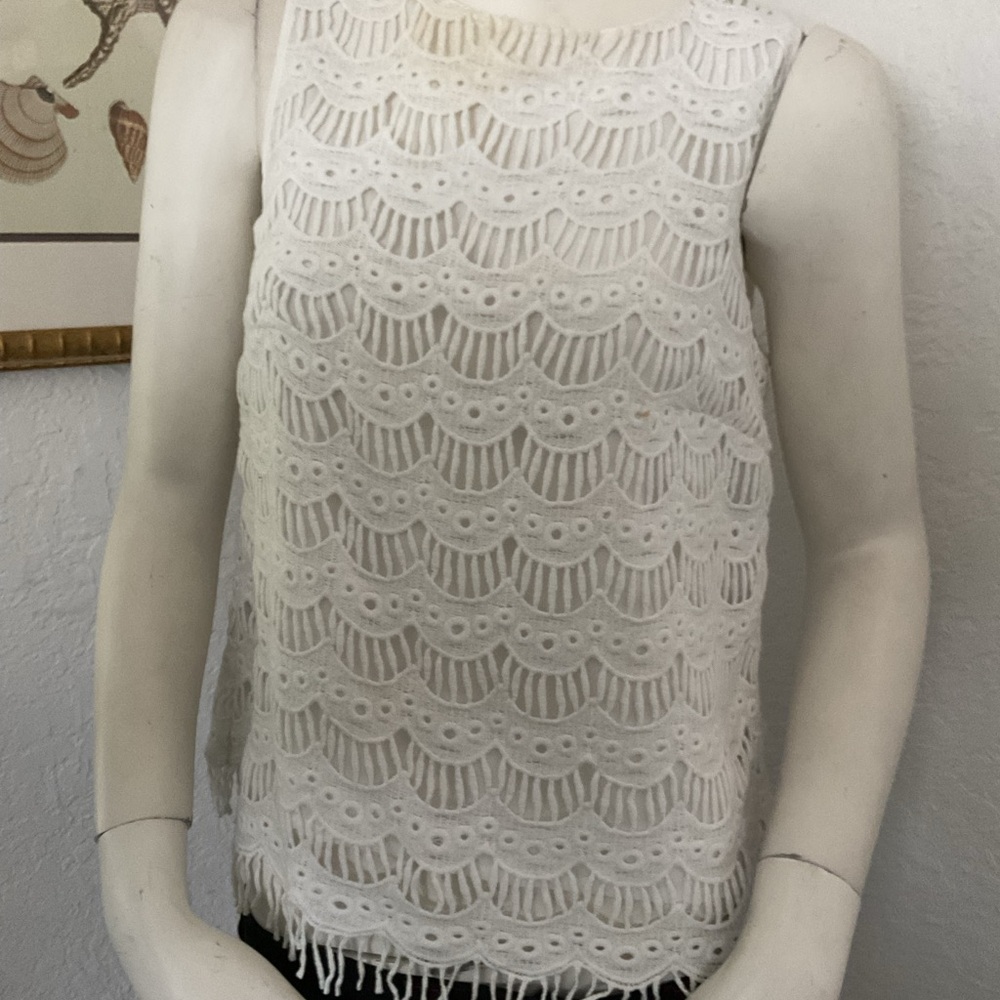 Lilly Pulitzer Cream Lace Tank Top